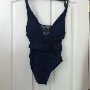 Becca Navy Lace Swimsuit